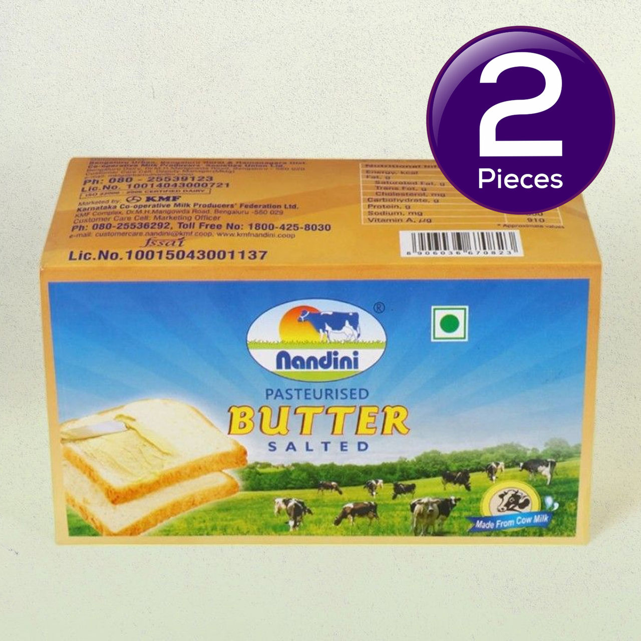 Nandini Table Butter Salted (Carton) 500 g Combo