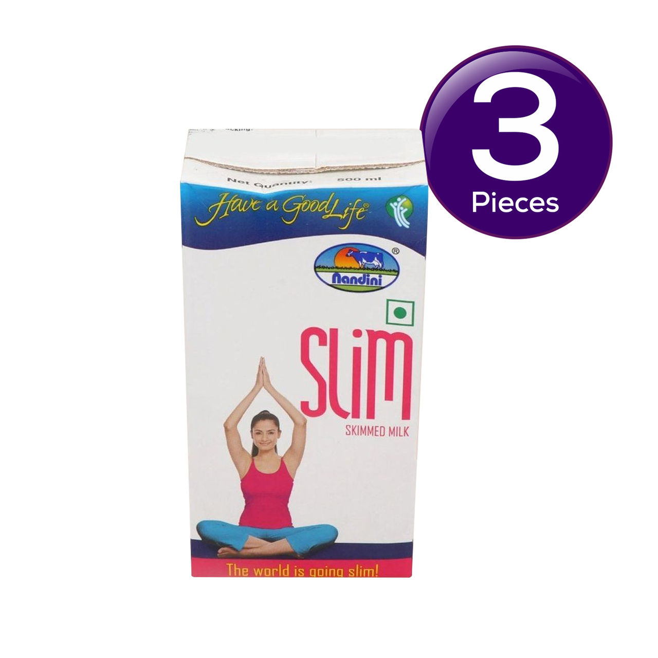 Nandini Goodlife Slim Skimmed Milk UHT (Tetra Pack) 500 ml Combo