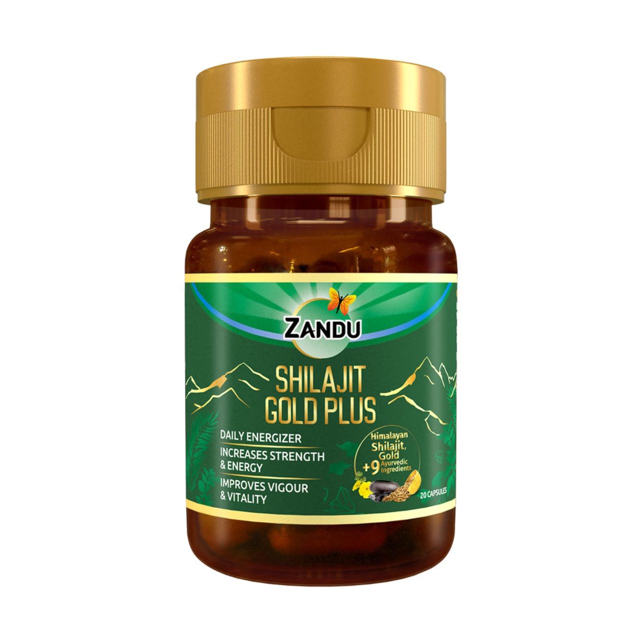 Zandu Shilajit Gold plus With 24K Gold and 100% Pure Himalayan Shilajit + 9 Powerful Herbs