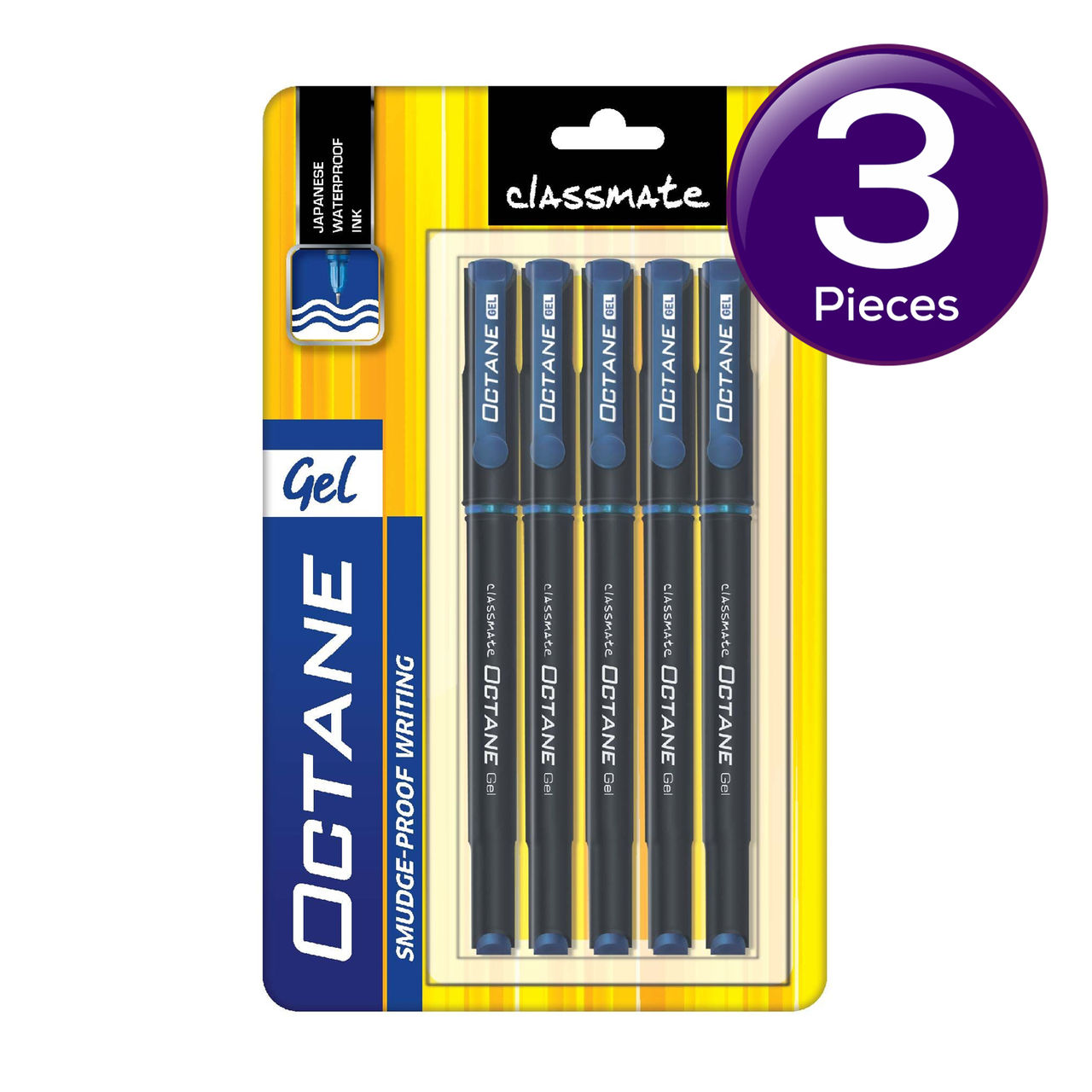 Classmate Octane Gel Pen - Blue 5 pc Combo