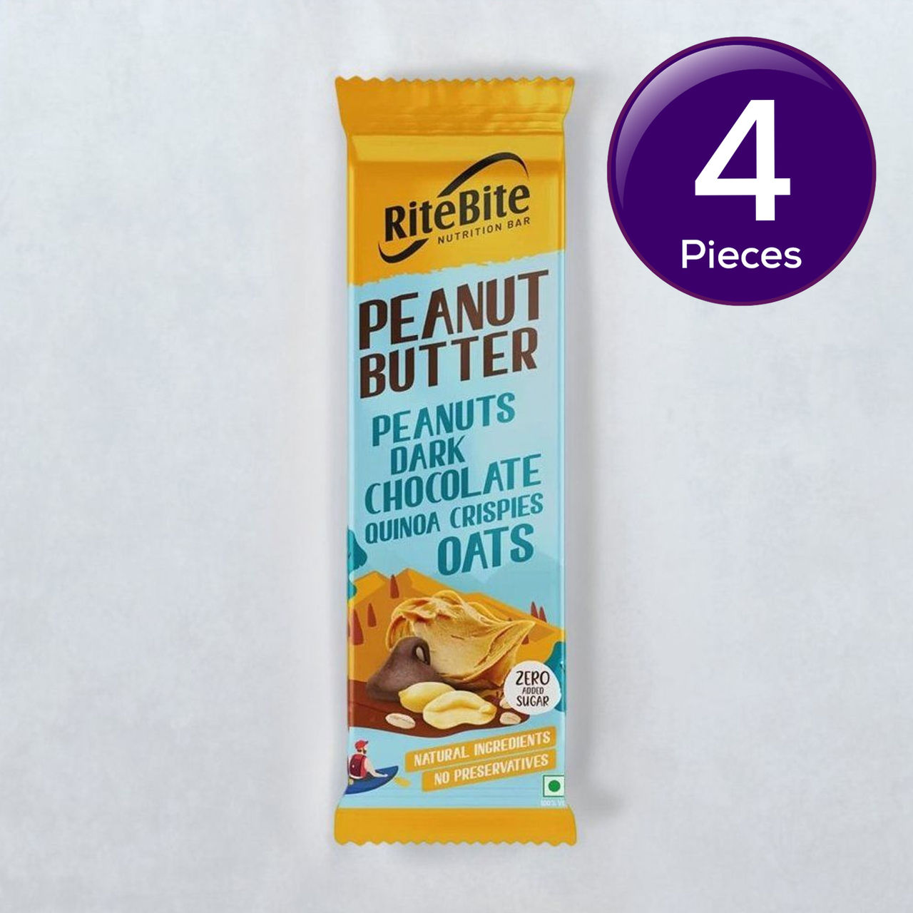 RiteBite Peanut Butter 4g Protein Energy Bar 40 g Combo