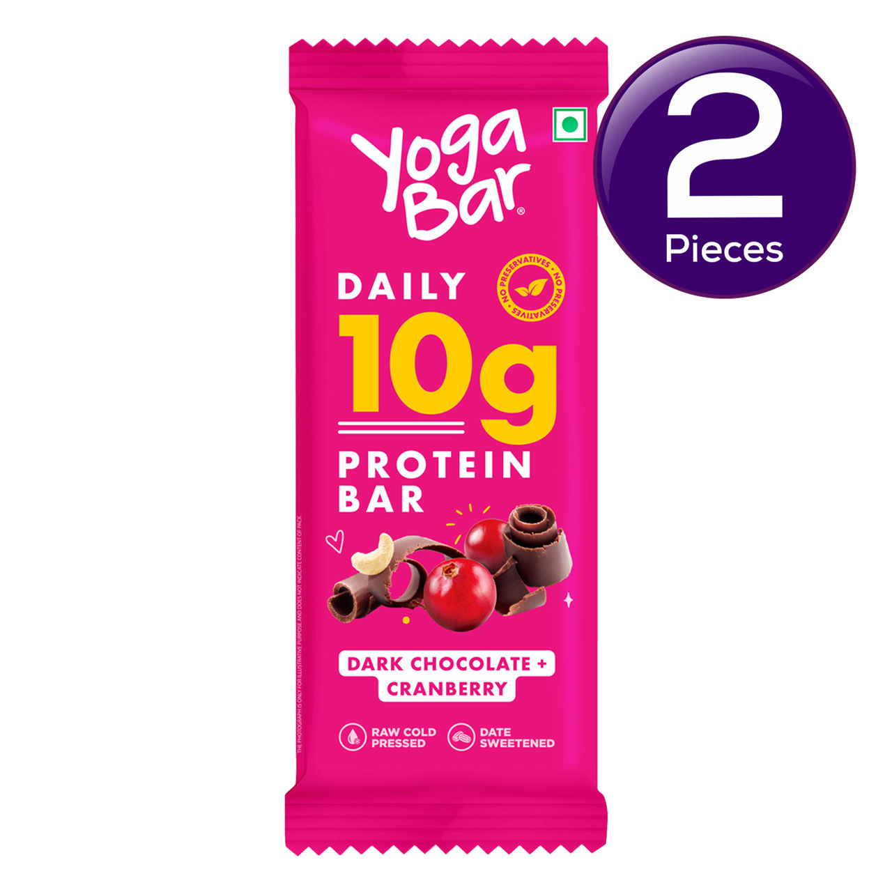 Yogabar 10 Grams Protein Bars | Chocolate Chip And Cranberry | Protein Blend And Premium Whey 50 g Combo