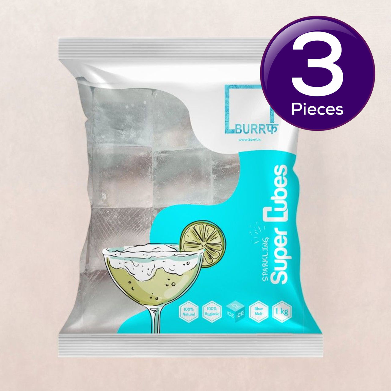 Burrf Super Cubes Ice Cubes 1 kg Combo
