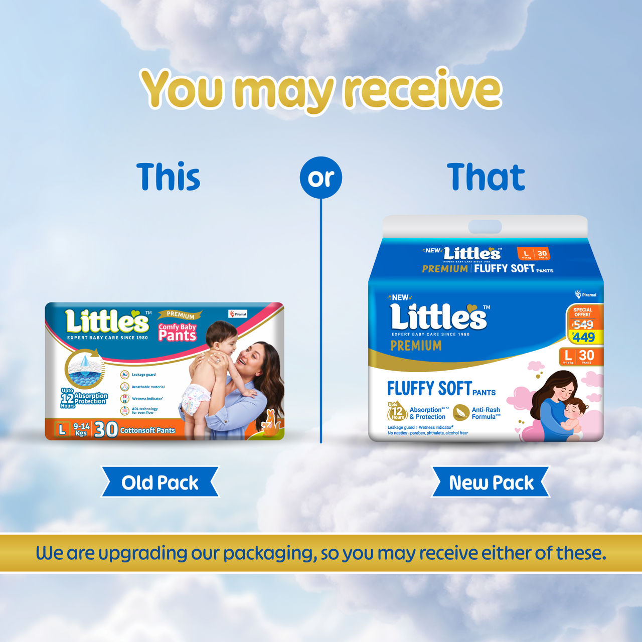 Littles Expert Baby Care Comfy Baby Diapers | Pant Style | L | 30 pcs