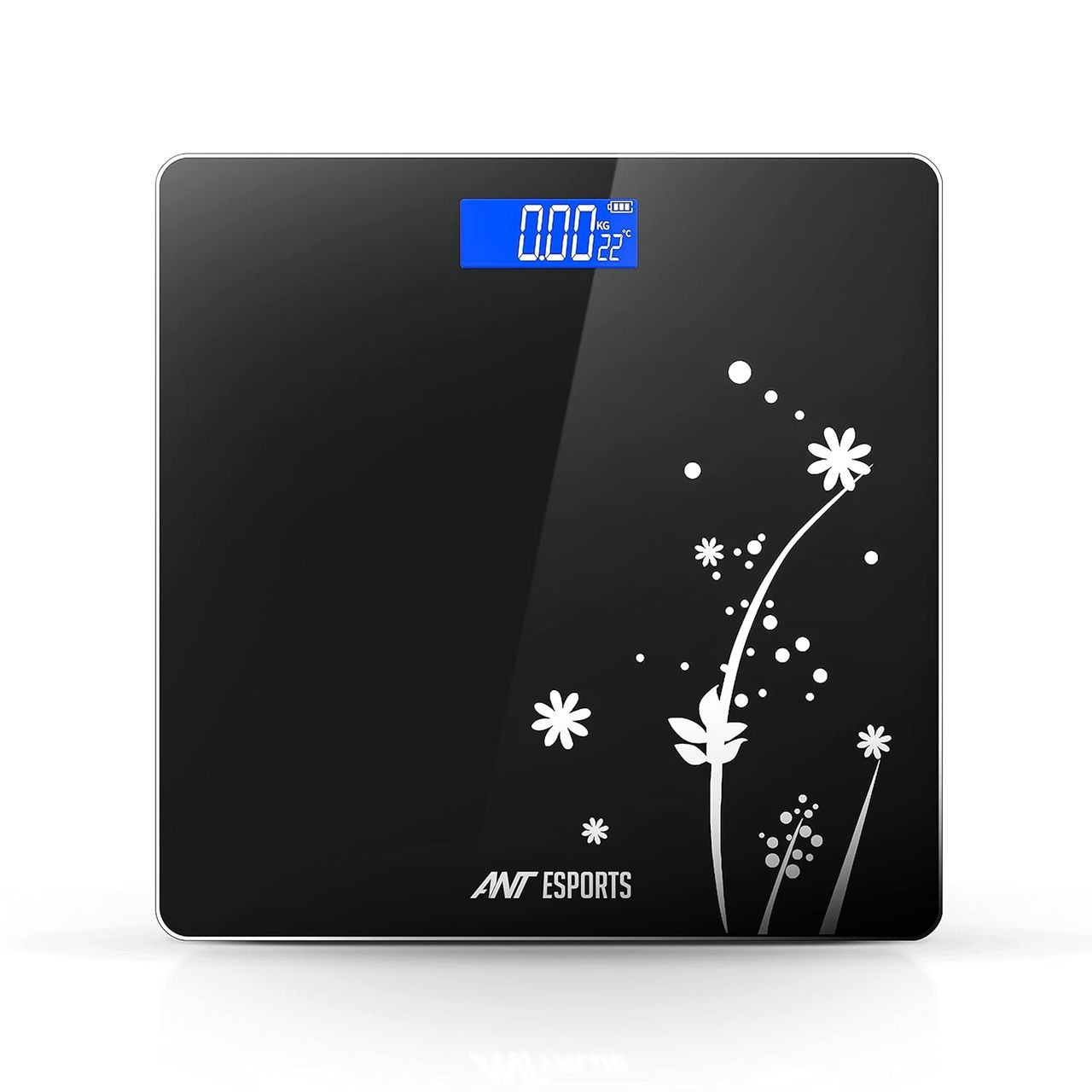 Ant Flora Bud Digital Body Weighing Scale | Black - 1 Unit