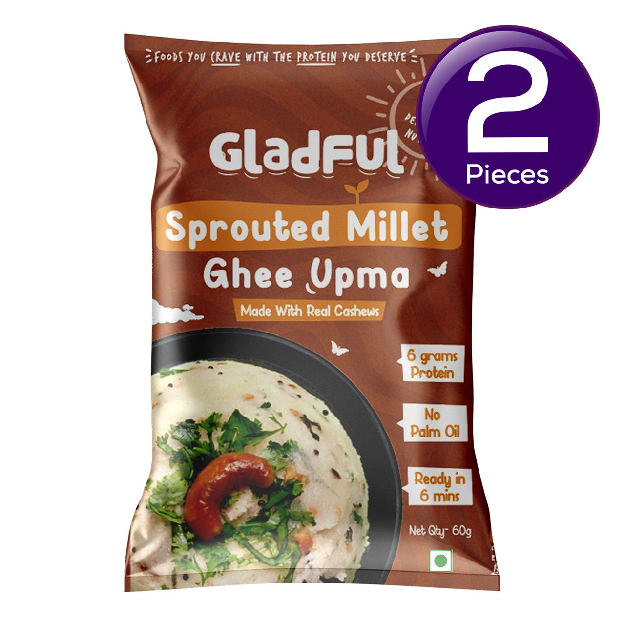 Gladful Ghee and Millets Upma 60 g Combo