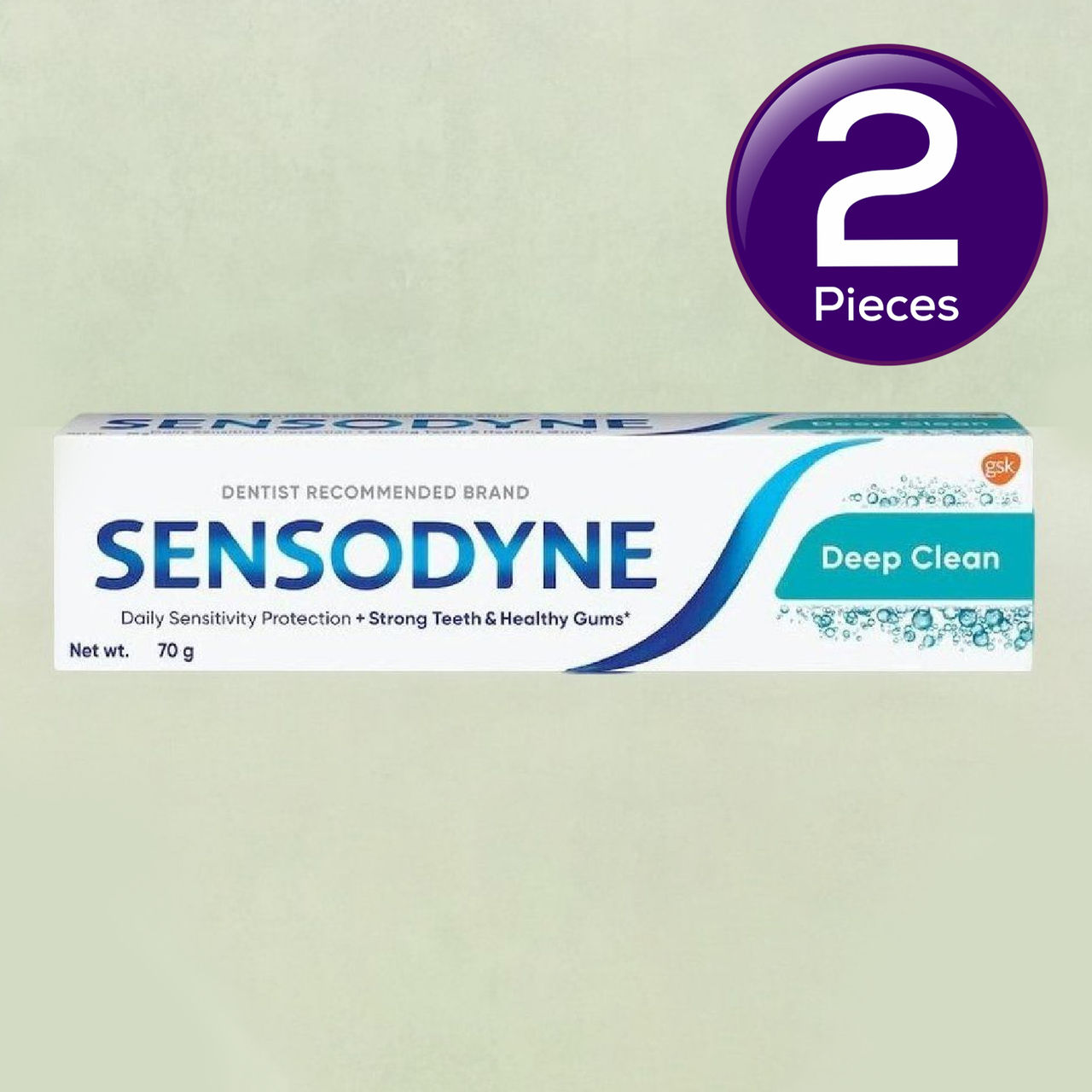 Sensodyne Toothpaste Deep Clean, Sensitive Tooth Paste For Advanced Cleaning And Lasting Freshness 70 g Combo