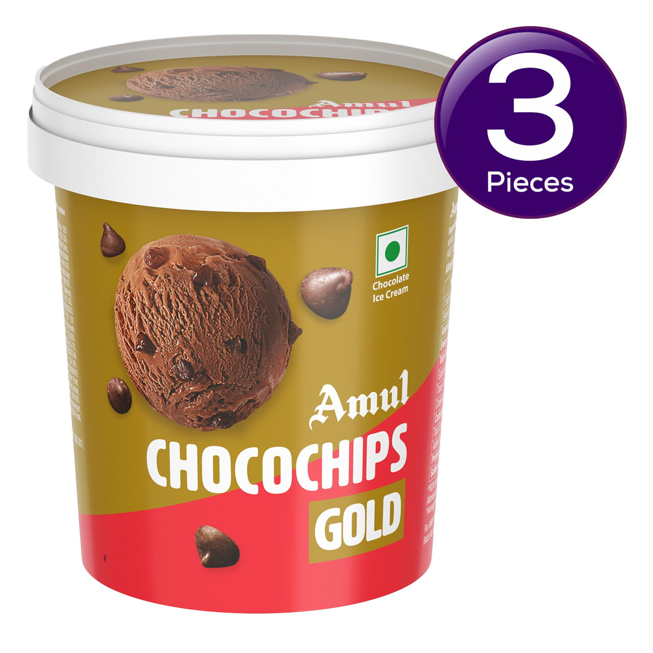 Amul Gold Chocochips Ice Cream Cup 125 ml Combo