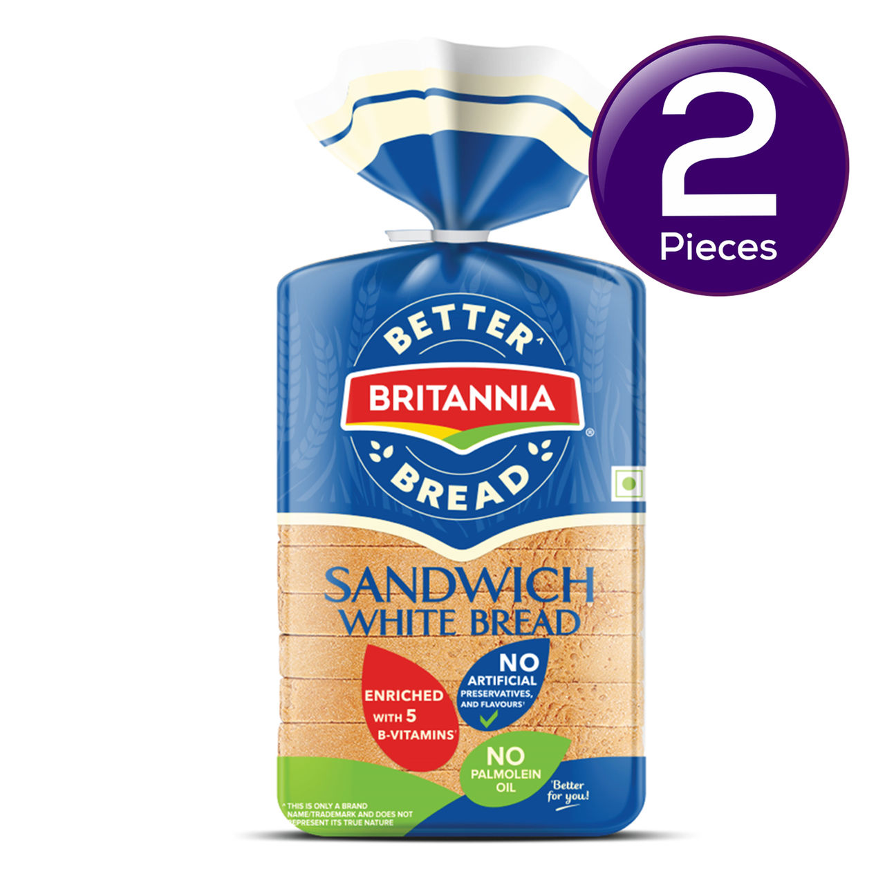 Britannia Better Bread Sandwich White Bread (No Preservative) 450 g Combo