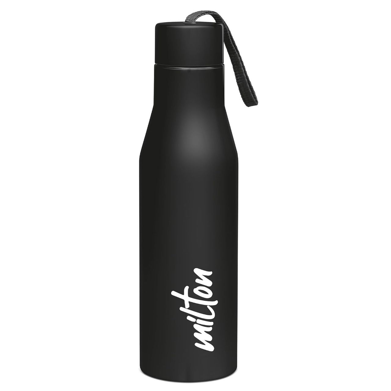 Milton Super Stainless Steel Water Bottle - 1000 ml | Black | Single Walled | Leak Proof