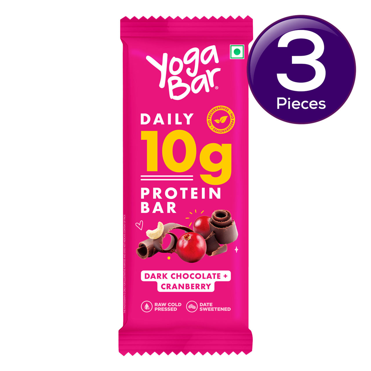 Yogabar 10 Grams Protein Bars | Chocolate Chip And Cranberry | Protein Blend And Premium Whey 50 g Combo