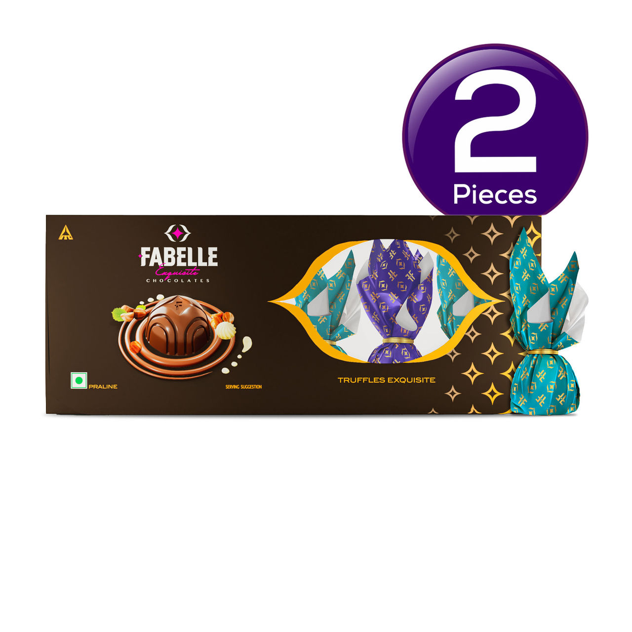 Fabelle Handcrafted Chocolate Truffles Inspired by Classic Desserts, Assorted Luxury Chocolates Gift Pack 70.5 g Combo
