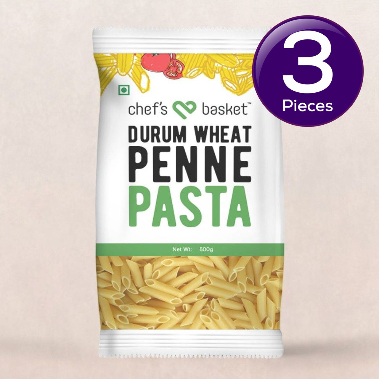 Chef's Basket - Durum Wheat Penne Pasta Pouch 500 g Combo