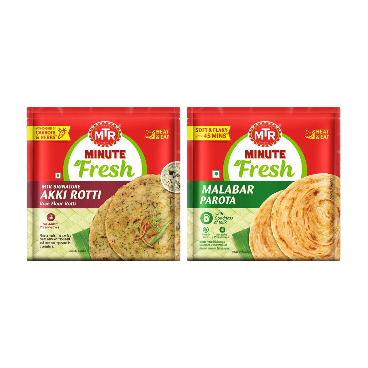 Mtr Minute Fresh Akki Rotti(6pc) & Mtr Minute Fresh Malabar Parota(5pc) Combo