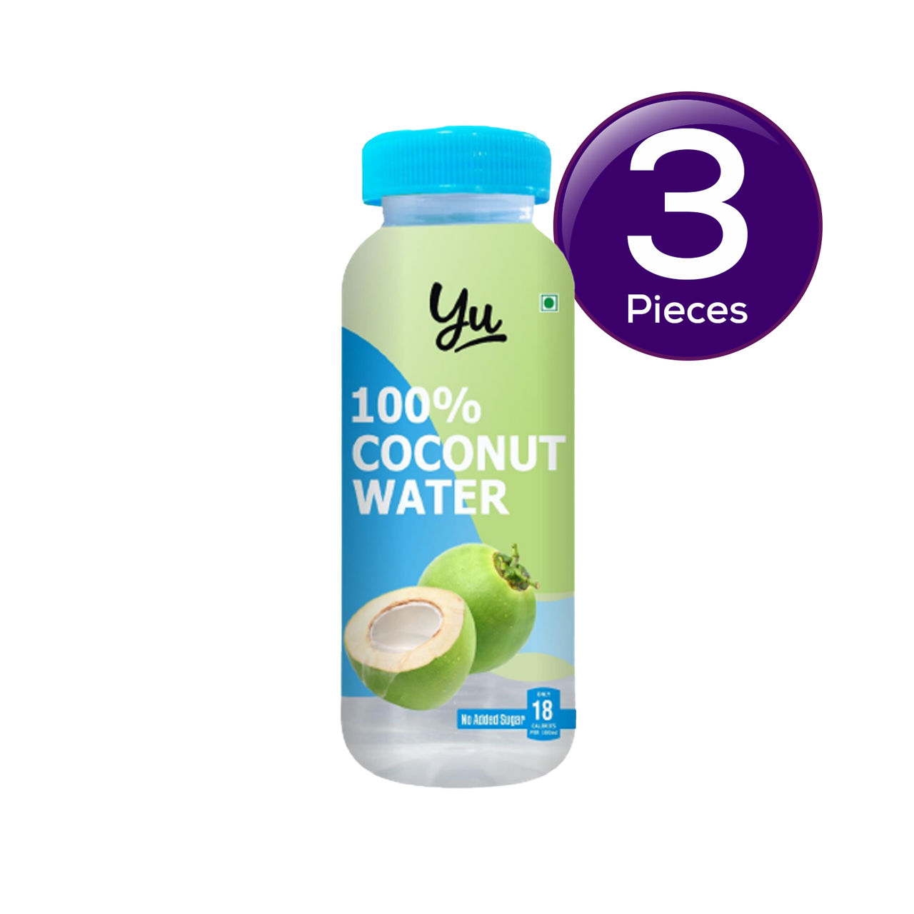 Yu 100% Natural Coconut Water Pet 200 ml X 3 Combo