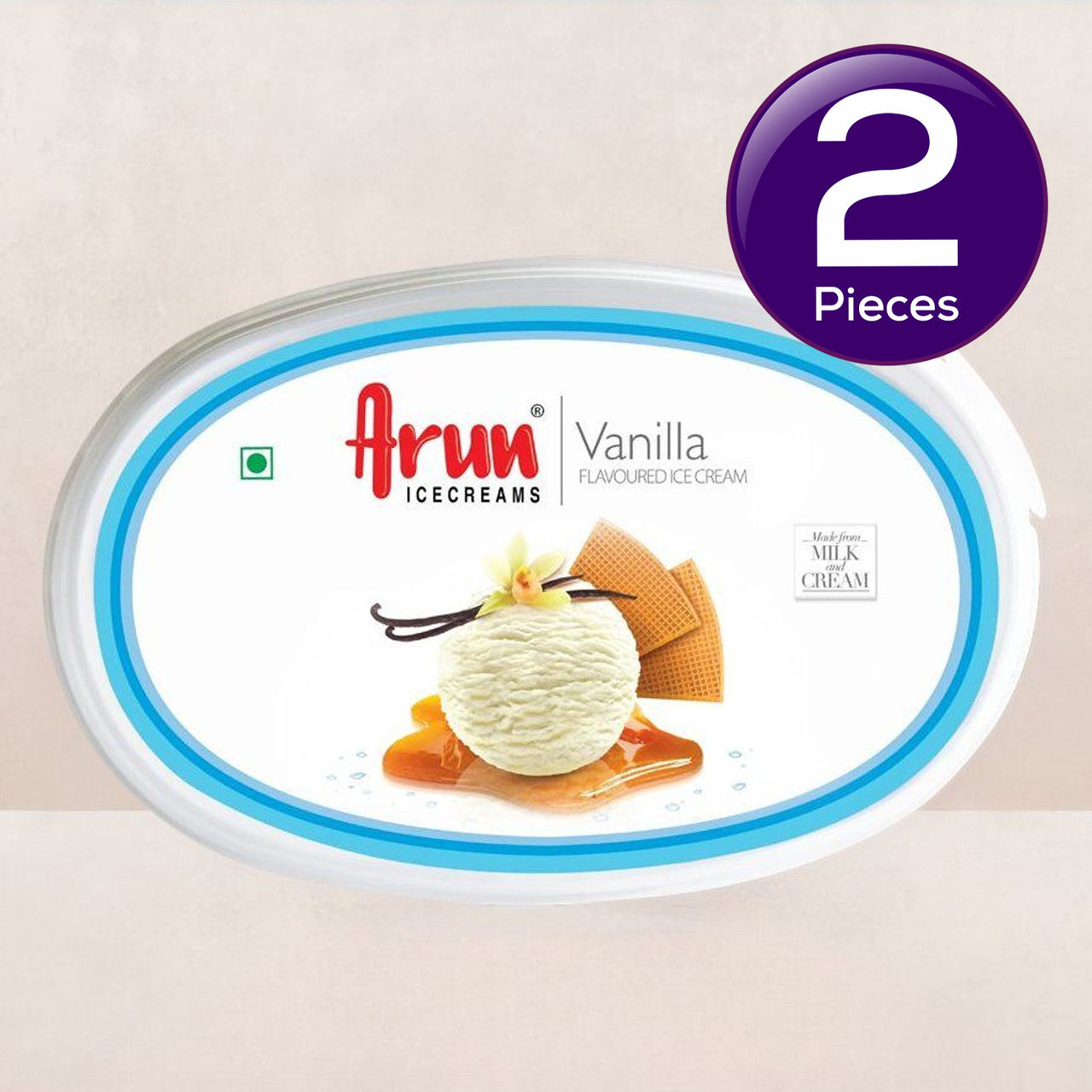 Arun Vanilla Ice Cream Tub 250 ml Combo