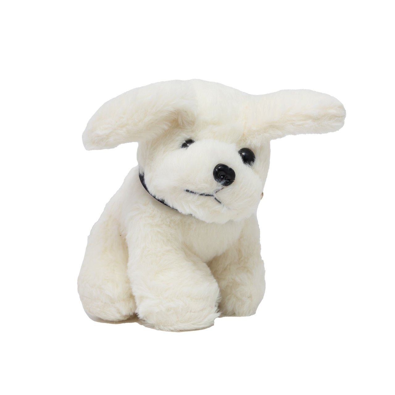 Babique Dog Sitting Plush Soft Toy Cute Kids Animal Home Decor Boys/Girls White (25 cm)