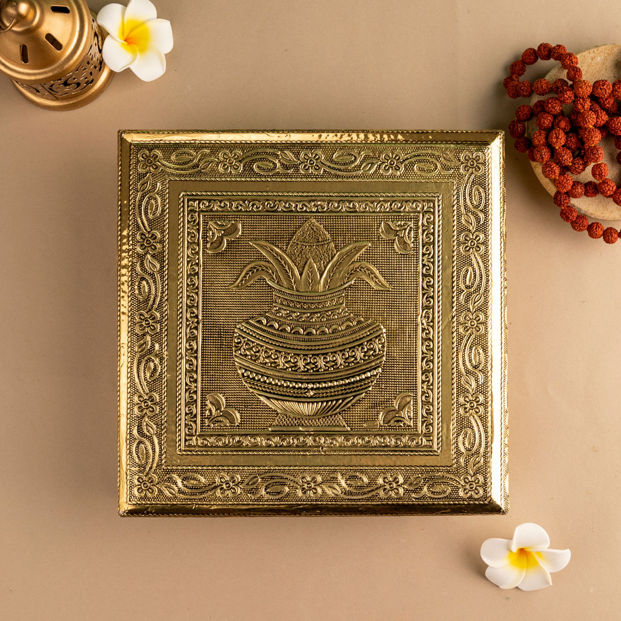 Jai Kashi Pooja Chowki - Multicolor | 6 inch