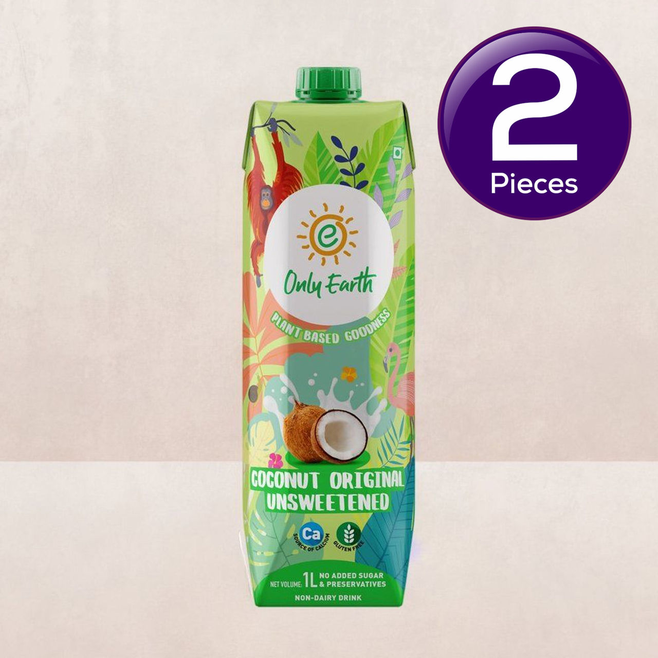 Only Earth Coconut Milk | Unsweetened Tetrapack 1 l Combo