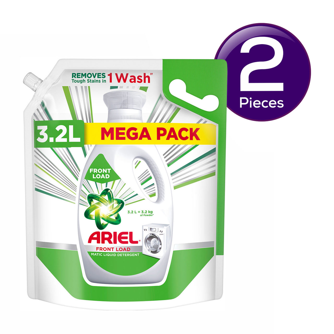 Ariel Liquid Detergent Front Load | Stain Removal in Washing Machine 3 l Combo