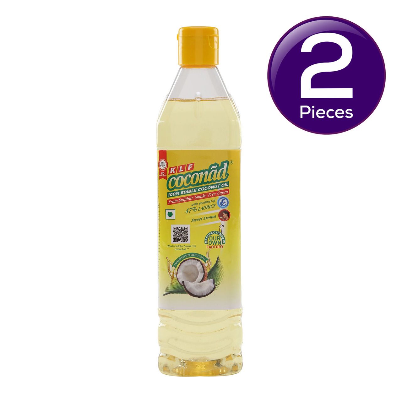 KLF Coconad 100% Pure Coconut Oil | Bottle 500 ml Combo
