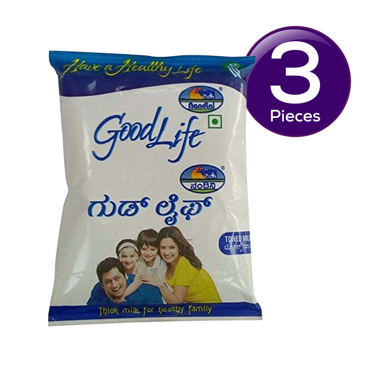 Nandini Good Life Toned UHT Milk (Fino Pouch) 180 ml Combo