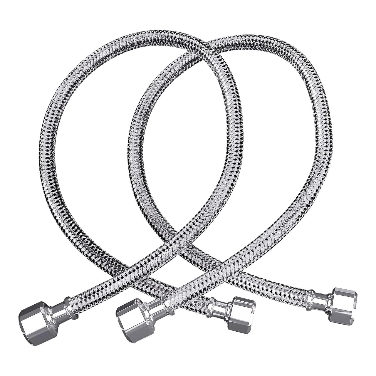 Lifelong LLBACP01, 304 Grade Braided Stainless Steel Connection Geyser Pipe - 18 Inches