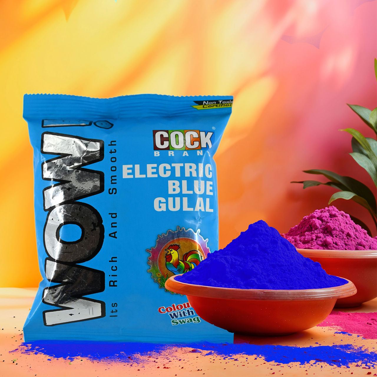 Cock Wow Electric Holi Gulal - Blue