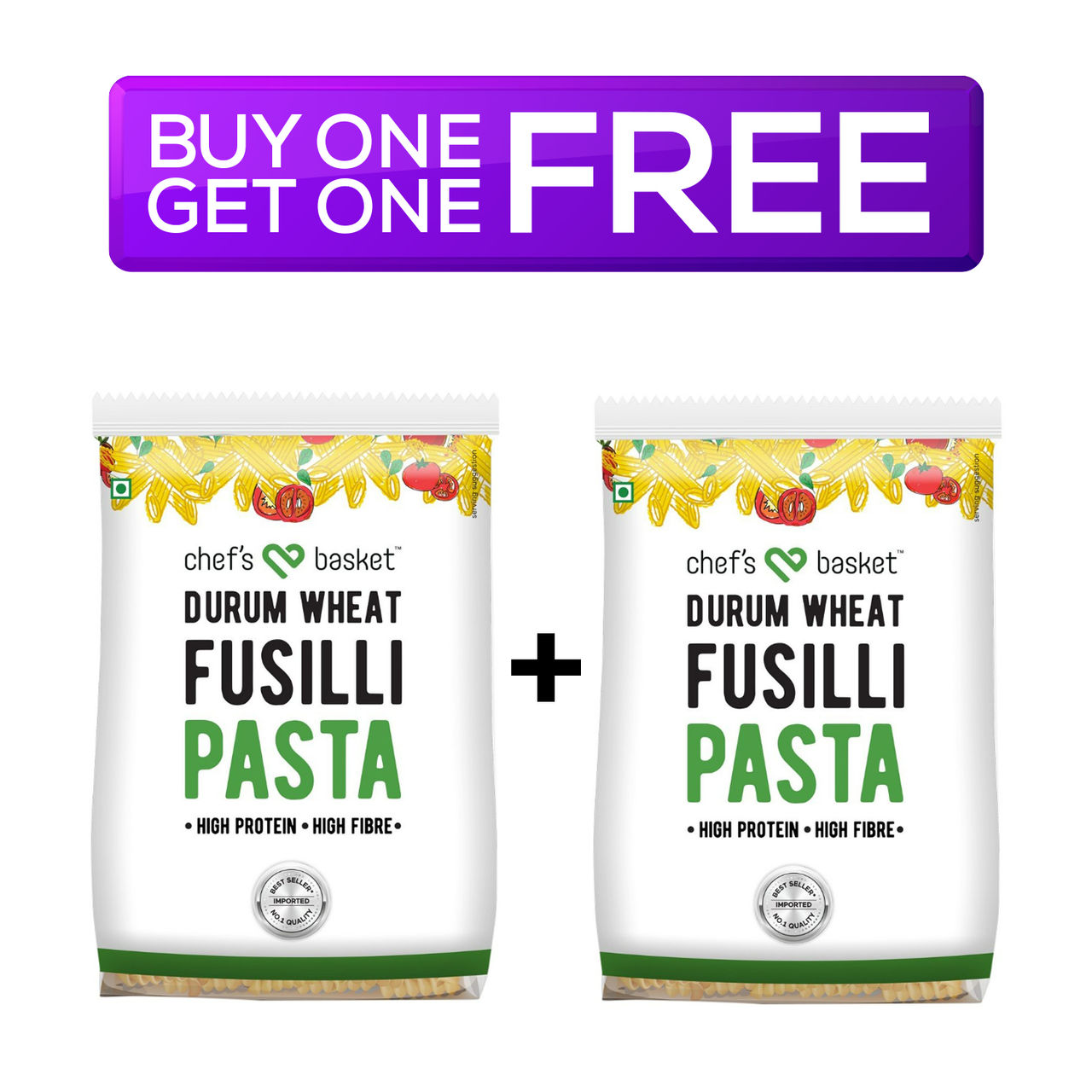 Chef's Basket - Durum Wheat Fusilli Pasta 500 g Combo