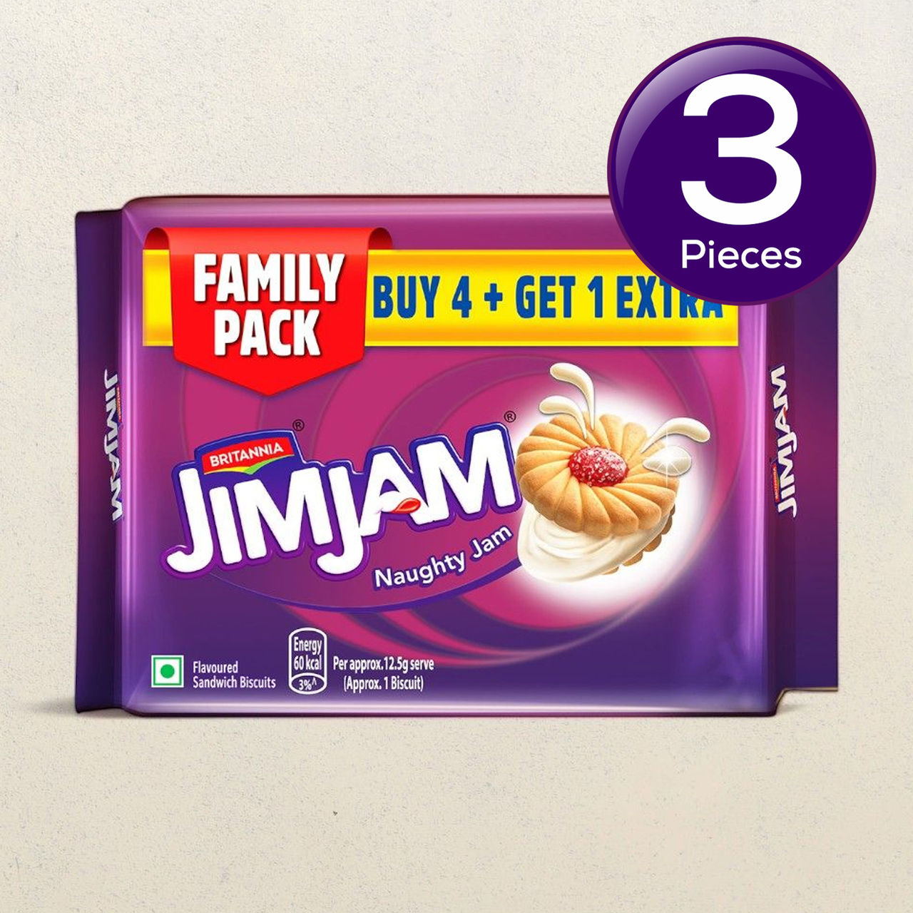 Britannia Treat Jimjam Cream Biscuits 460 g Combo