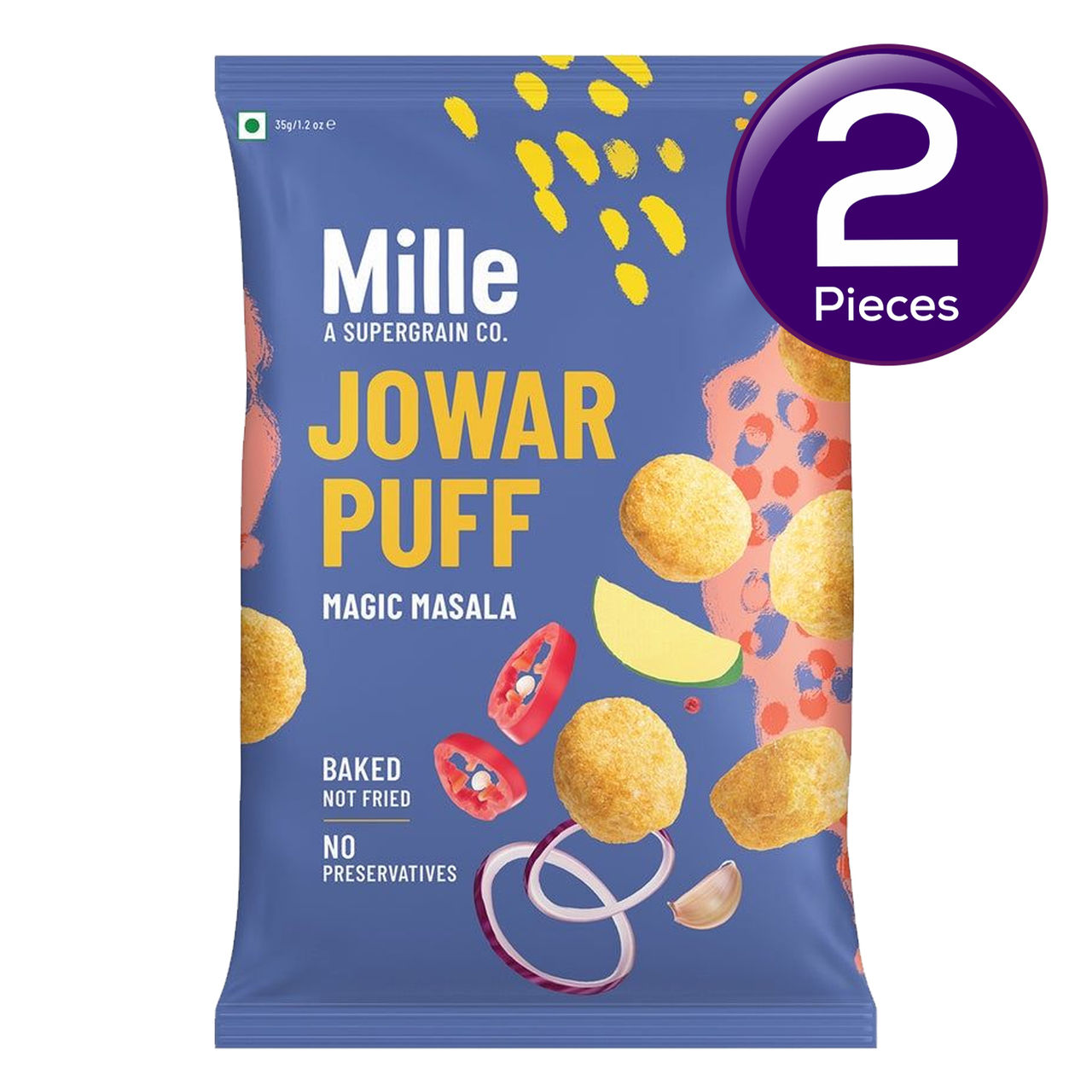 Mille Jowar Puffs Magic Masala 35 g Combo