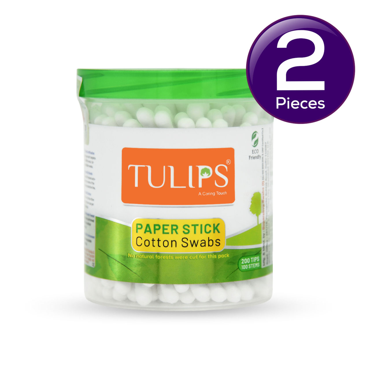 Tulips Paper Stick Cotton Buds Jar 100 pc Combo