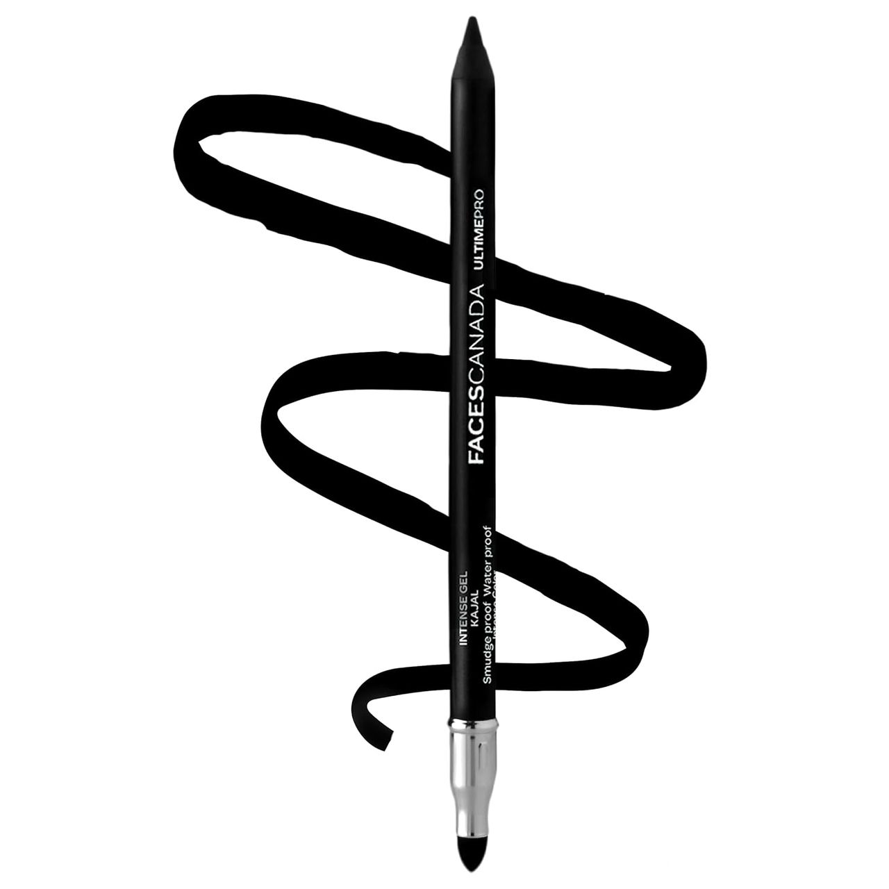 FACES CANADA Ultime Pro Intense Gel Kajal With Smudger & Sharpener - Black 24Hr Long Stay