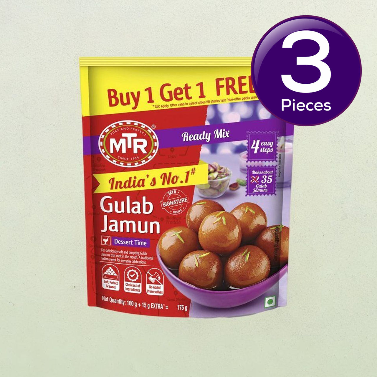 MTR Gulab Jamun Mix 320 g Combo