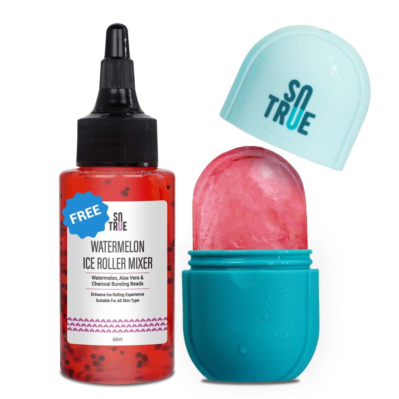 Sotrue Face Ice Roller Mould with Free Watermelon Mixer