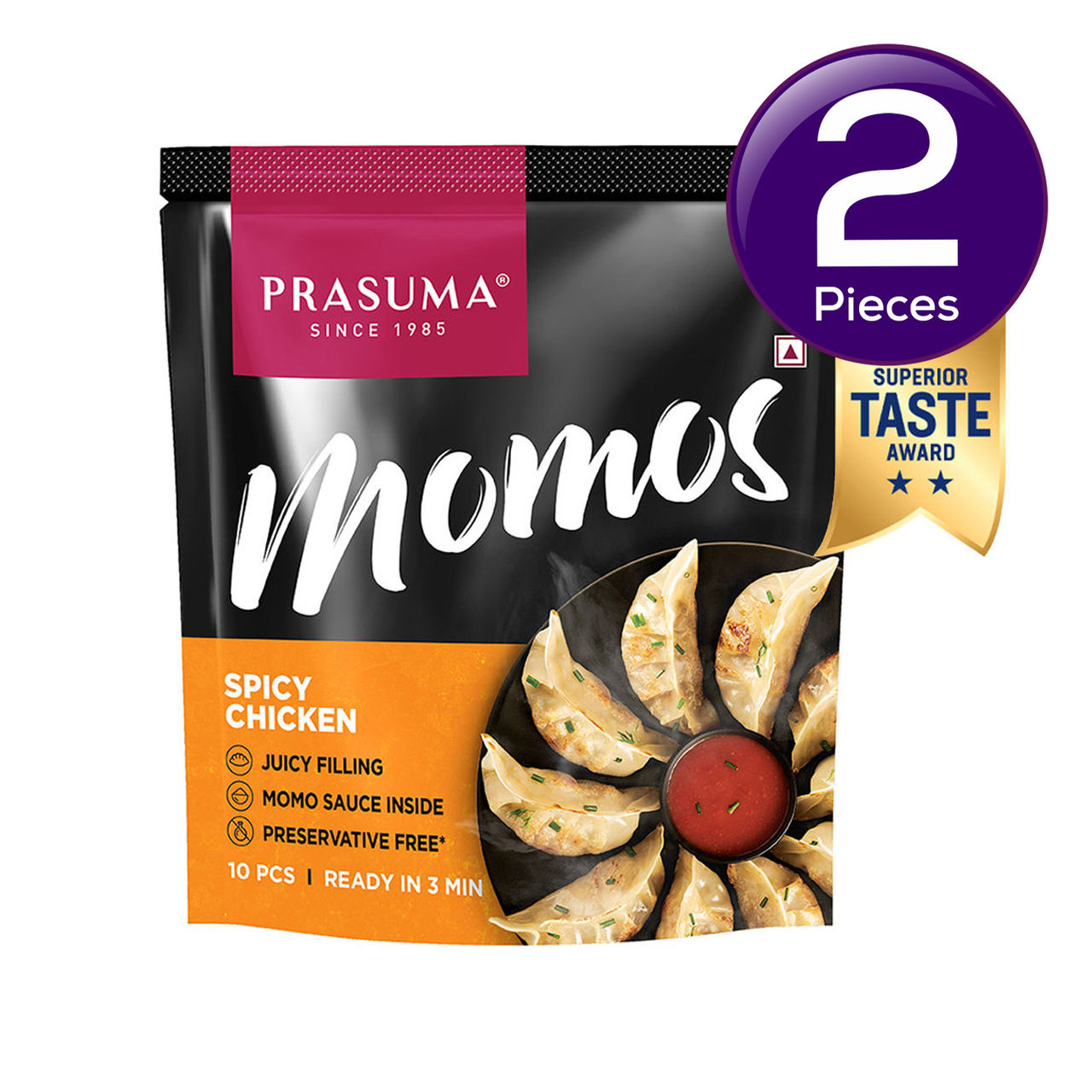 Prasuma Spicy Chicken Momos 10 pc Combo