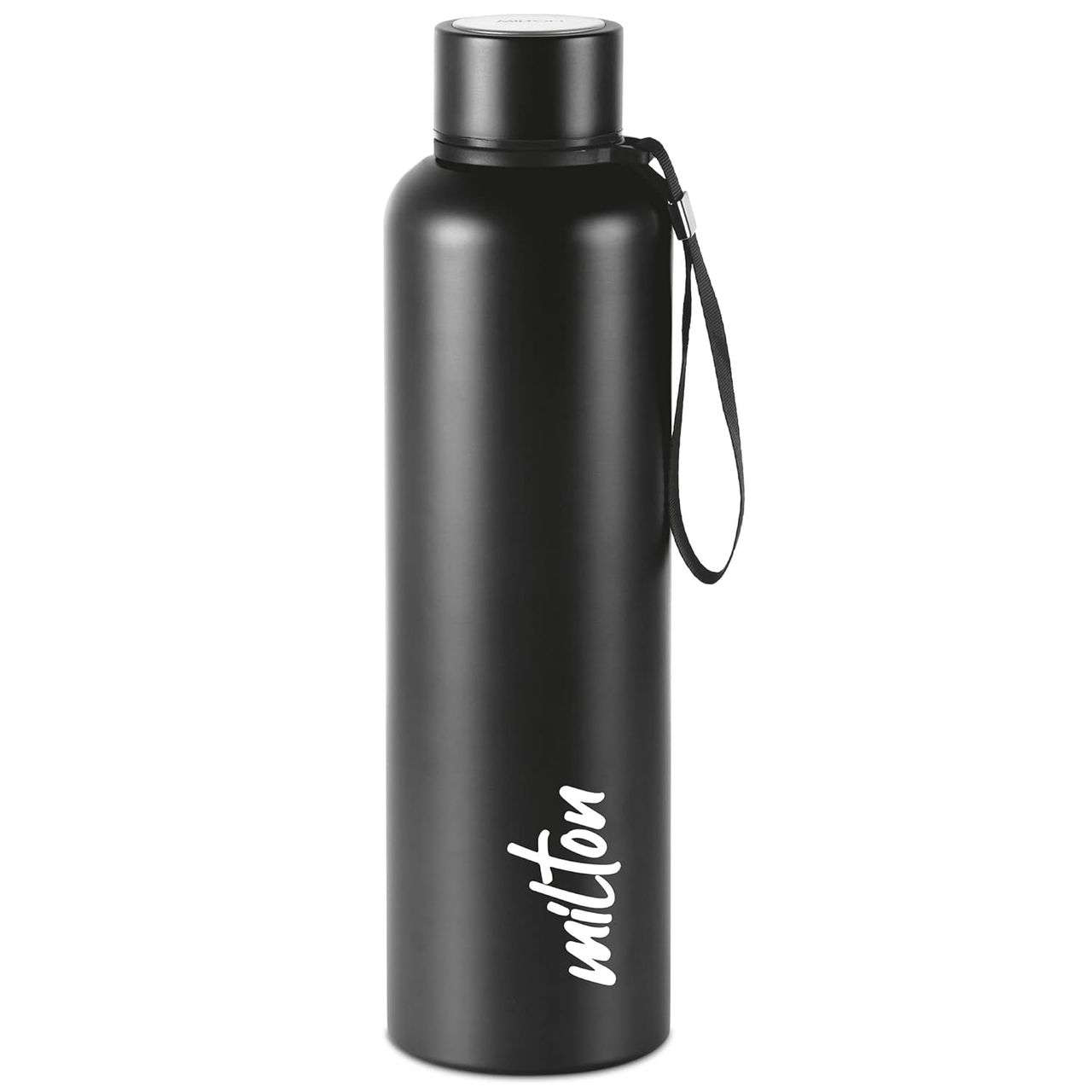 Milton Aura Thermosteel Bottle - 1.05 L | Black | 24 Hours Hot And Cold