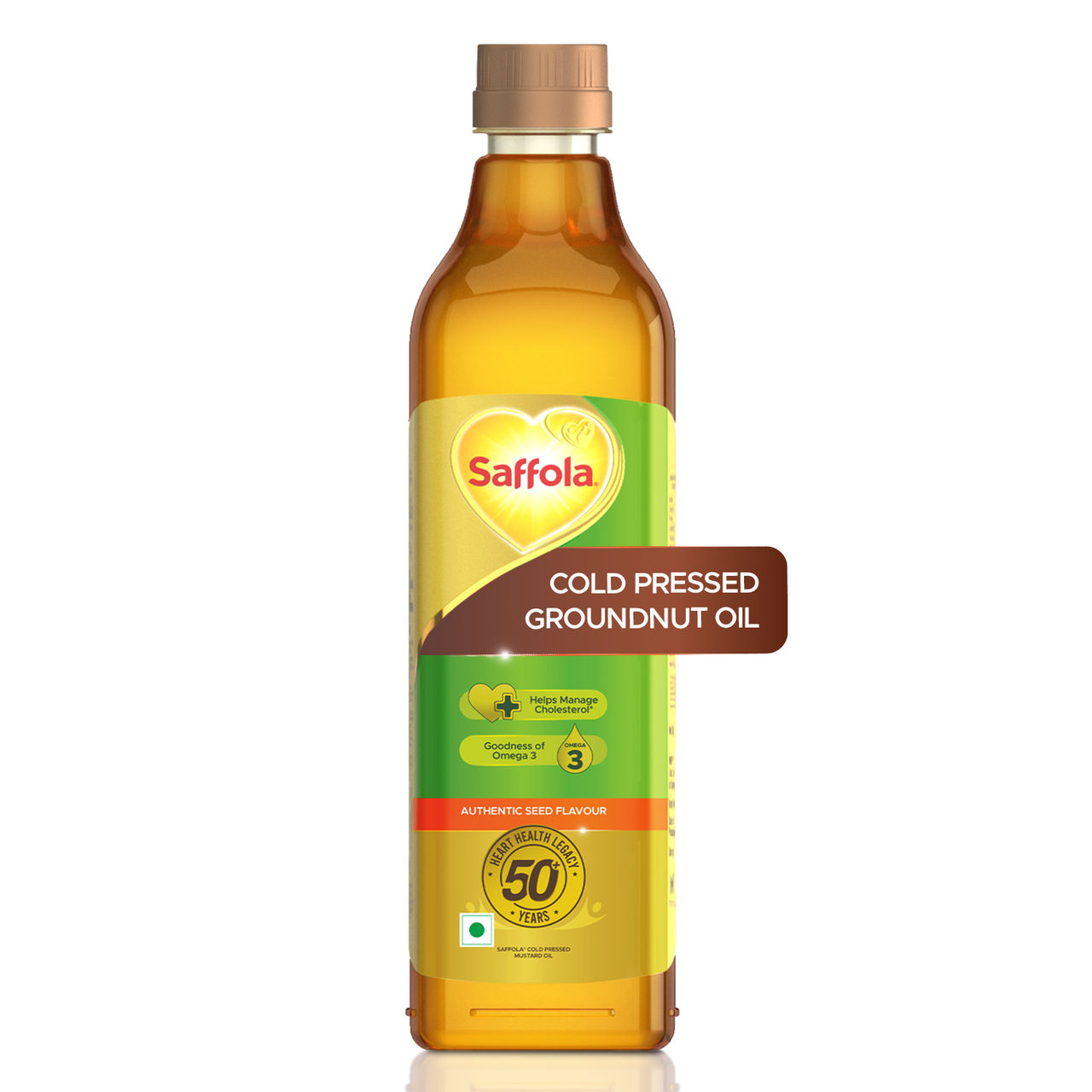 Saffola Cold Pressed Groundnut Oil | 100% Cold Pressed Groundnut Oil | Helps Lower Cholesterol