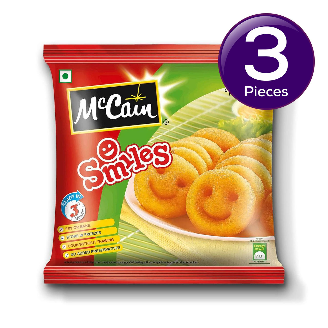 McCain Smiles Cripsy Happy Potatoes 415 g Combo