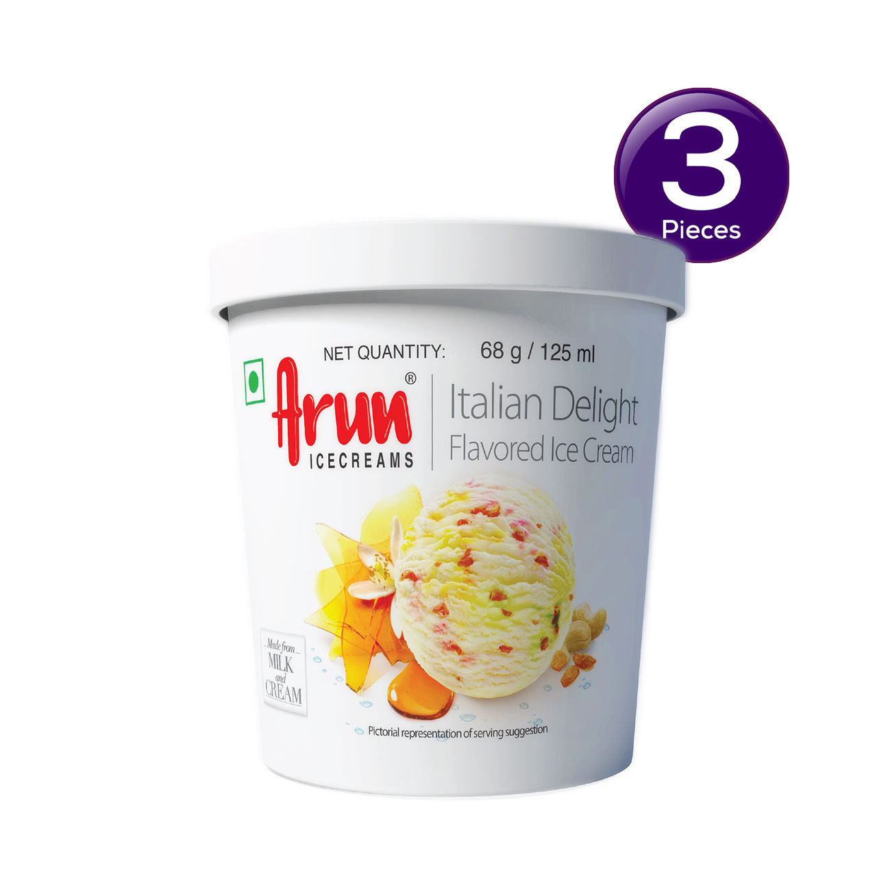 Arun Italian Delight Ice Cream Cup 125 ml Combo