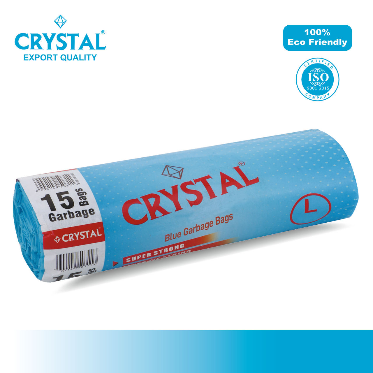 Crystal Large Blue Garbage Bag Roll 24X32