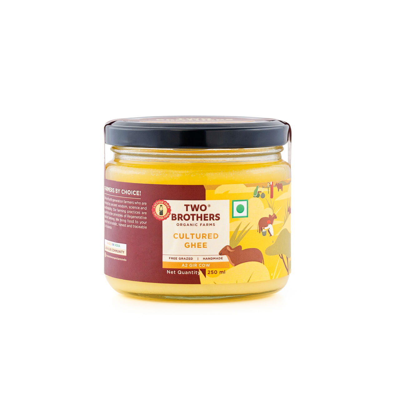 Two Brothers A2 Cow Cultured Ghee Desi Gir Cow | Jar