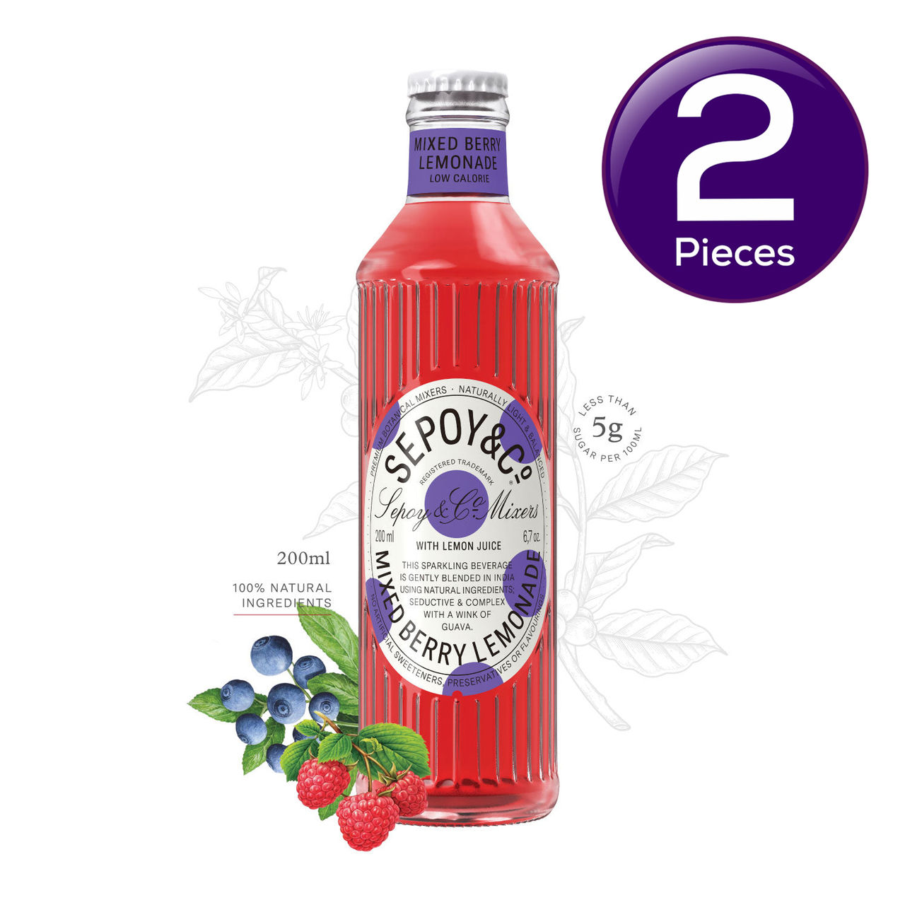 Sepoy & Co. Mixed Berry Lemonade 200 ml Combo