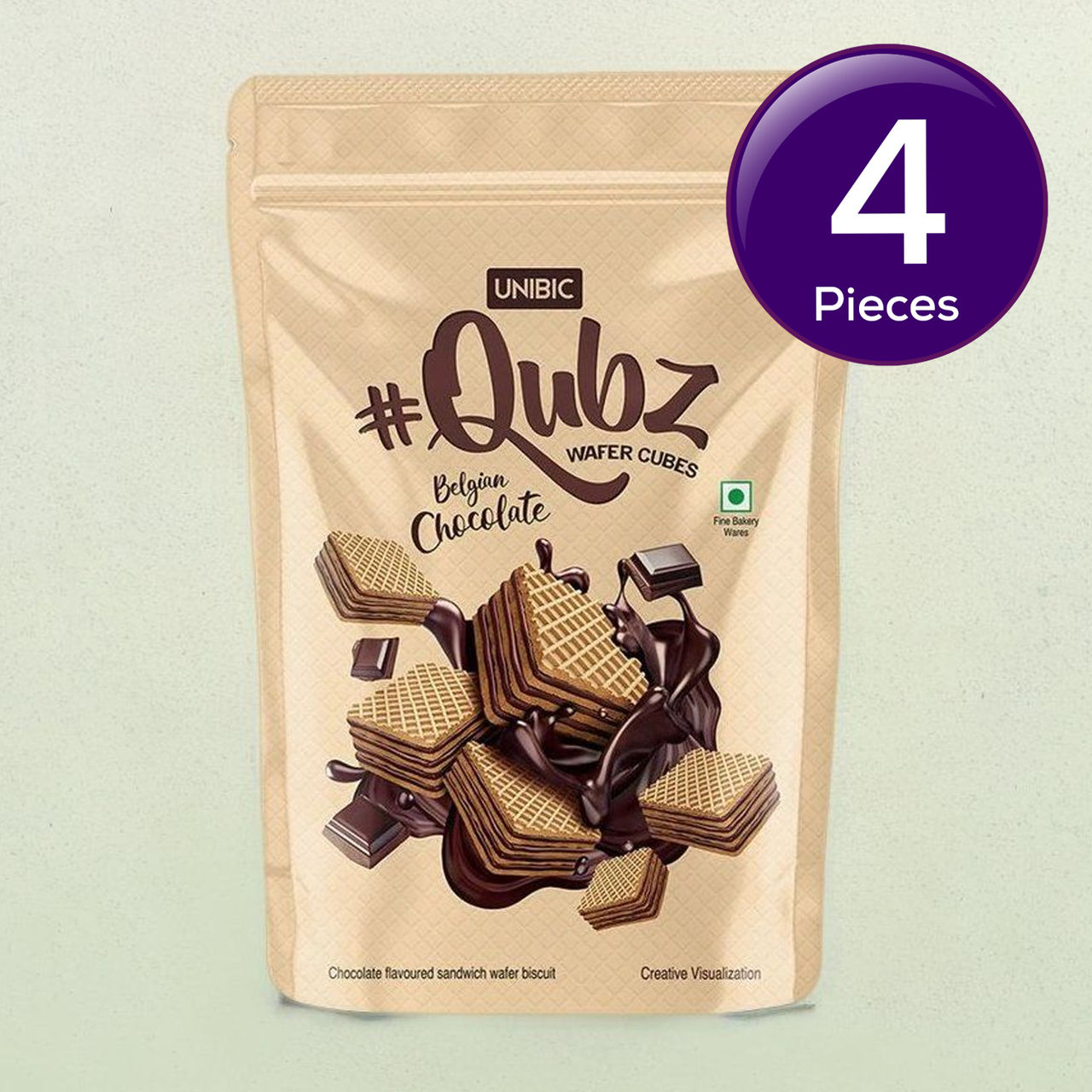 Unibic Wafer Belgium Chocolate Qubz 120 g Combo