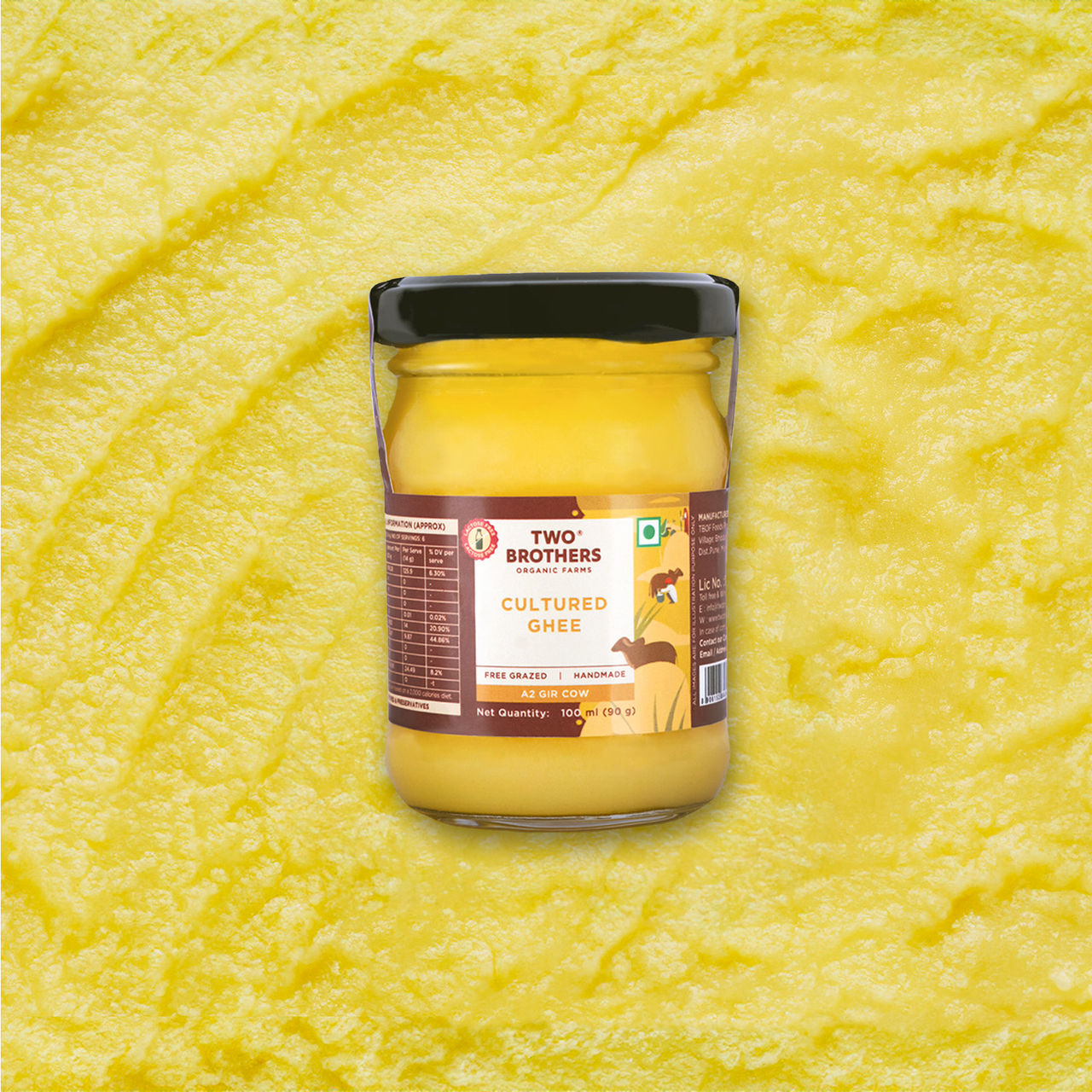 Two brothers Organic Farms A2 Desi Gir Cow Cultured Ghee