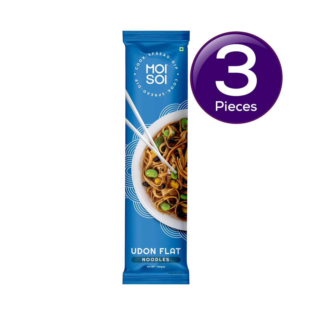 MOI SOI Udon Noodles - Non-Sticky, Easy To Cook, No Preservatives 150 g Combo