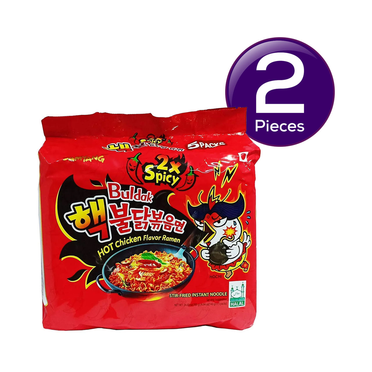 Samyang Korean 2x Spicy Hot Chicken Ramen Non Veg 140 g Combo