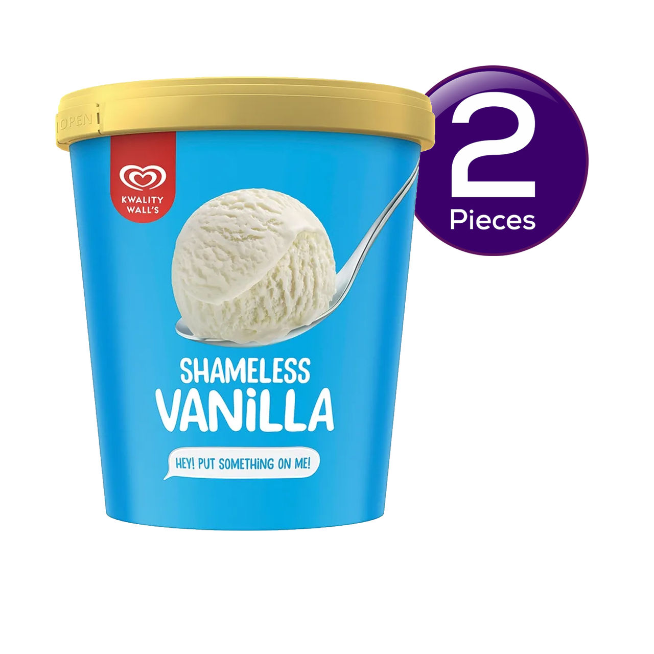 Kwality Wall's Shameless Vanilla Tub 700 ml Combo
