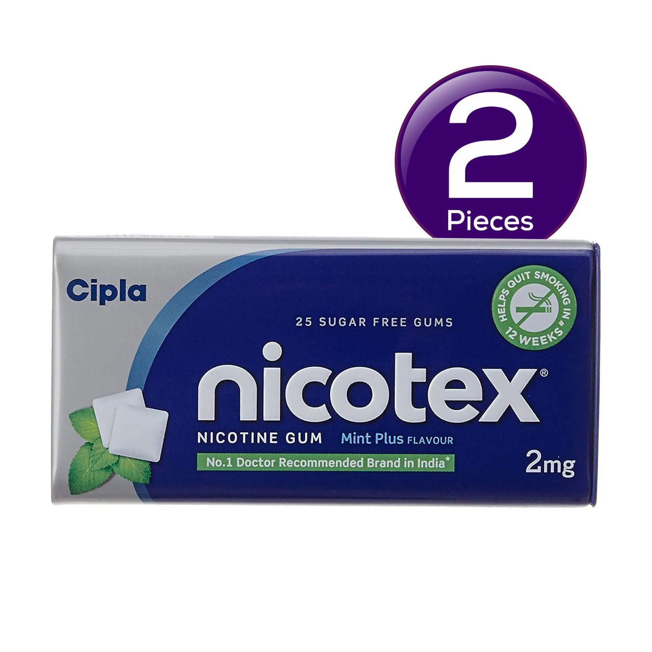 Cipla Nicotex (Tin MInt Plus) 2 gms Combo