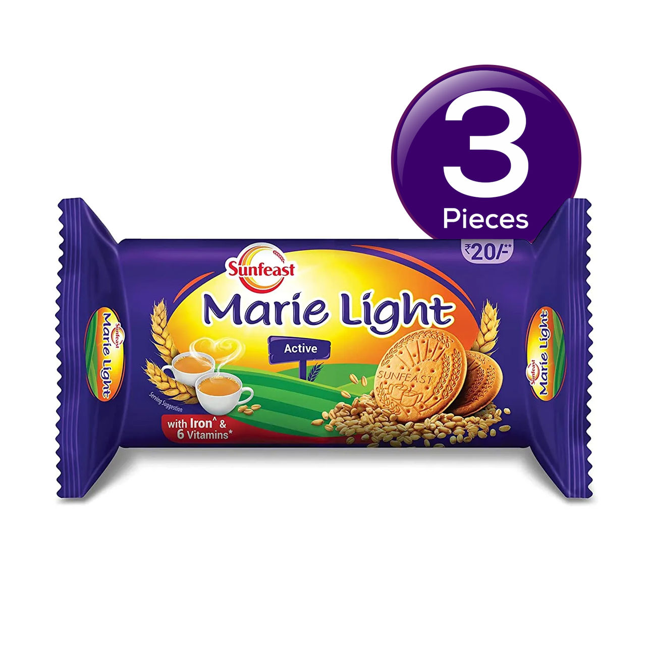 Sunfeast Light Active Marie Biscuit 186 g Combo